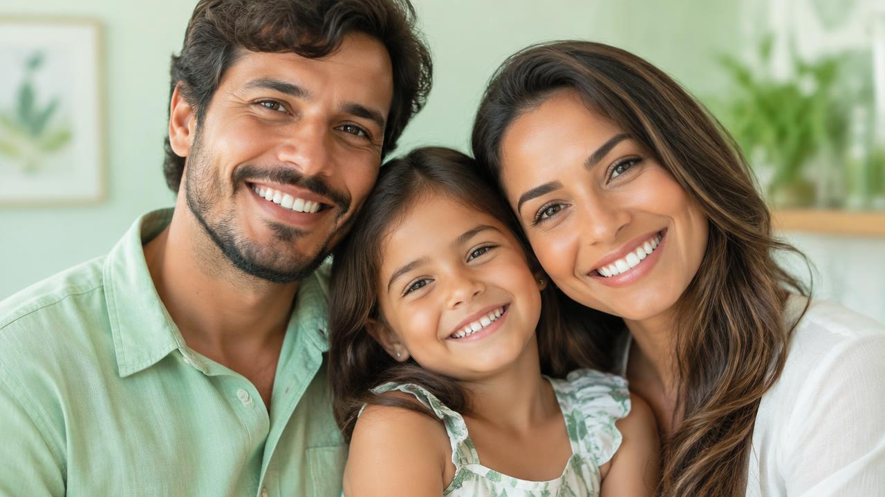 Família sorridente